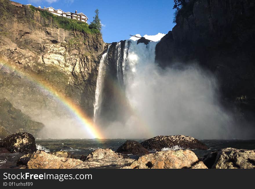 At the base of Snoqualmie Falls