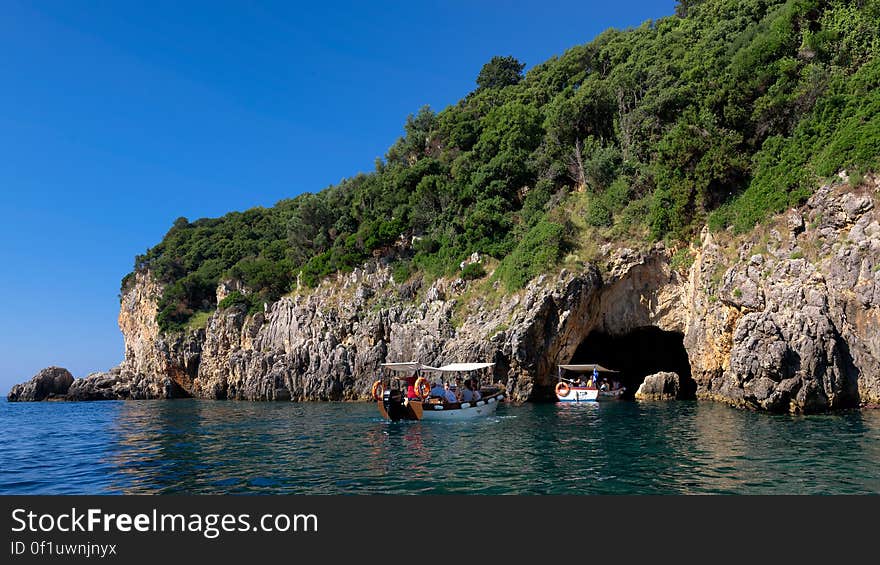 The sea caves of Paleokastritsa, Corfu