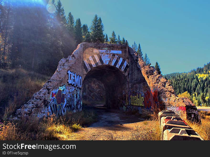 Tunnel of flags, Greenwood, B.C.