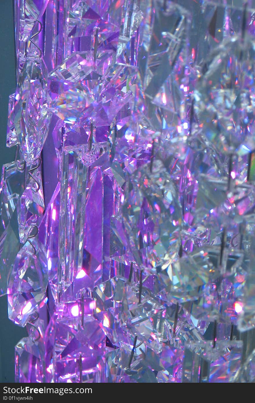 violet glass crystals