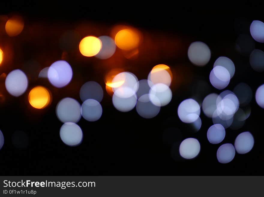 Defocused Image of Illuminated Lights at Night