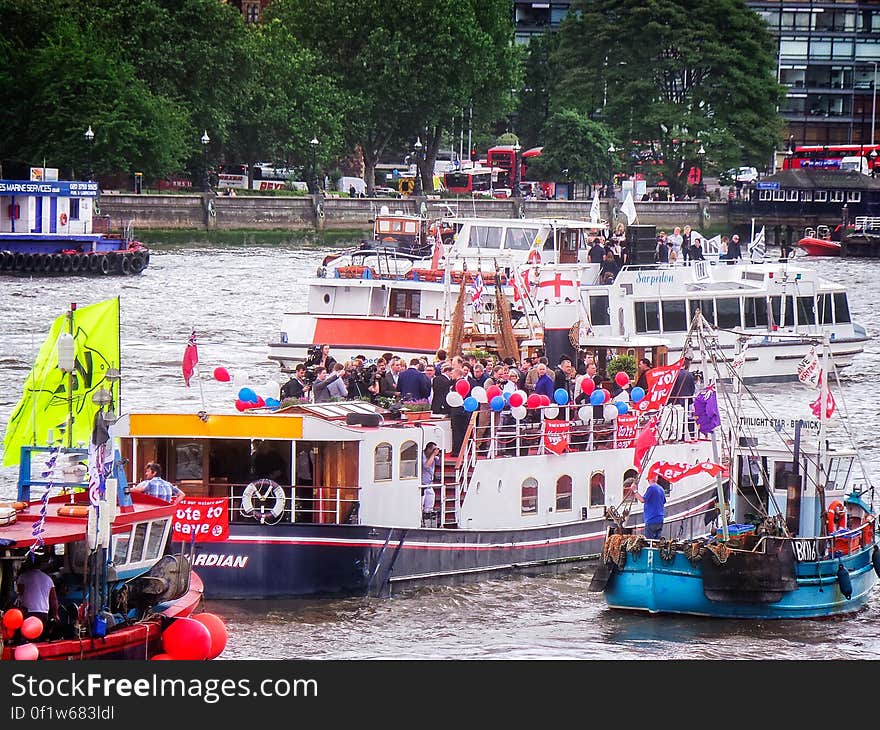 Photos taken at the BoatLeave protest on Wednesday 15 June 2016. Photos taken at the BoatLeave protest on Wednesday 15 June 2016.