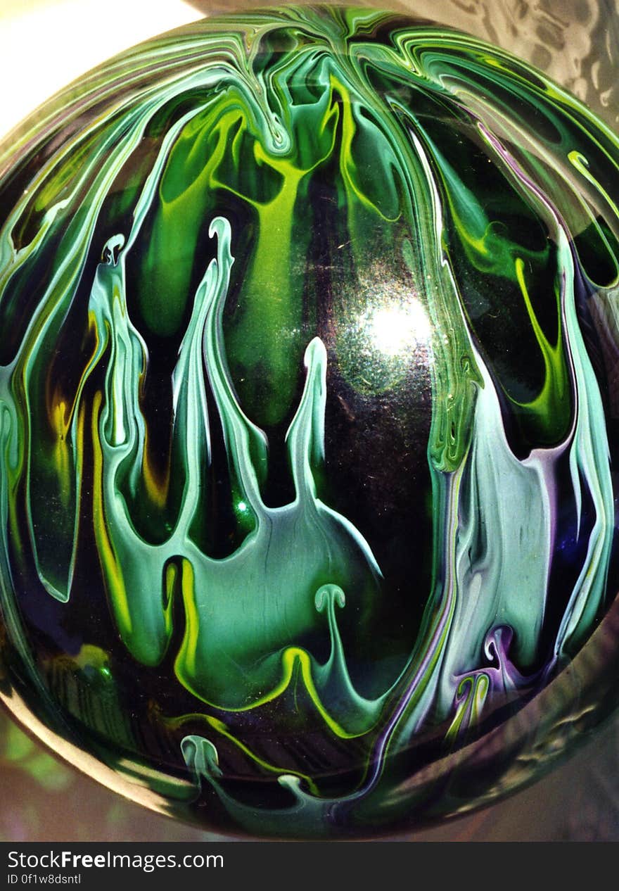 drippy green glass texture