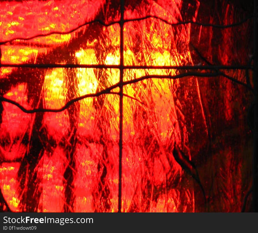 red and yellow glass texture