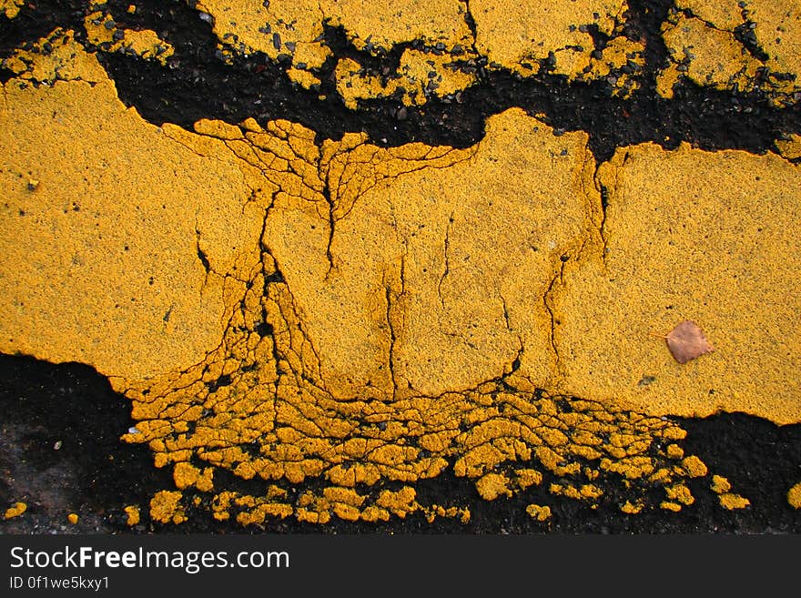 cracked crosswalk surface