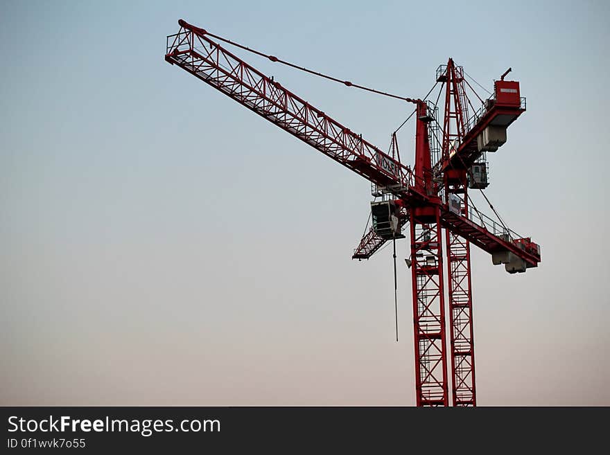 Red and Black Industrial Machine