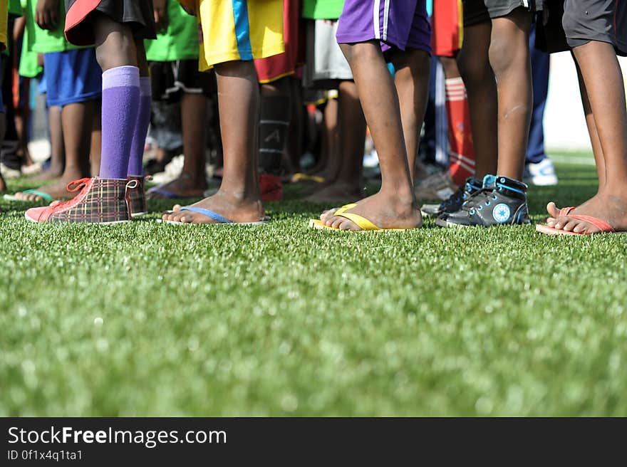 Children line up before the start of the FIFA Football Festival in Mogadishu, Somalia, on August 19. FIFA, having had no presence in Somalia for the last 26 years, today held its first training session in Mogadishu since the country fell into civil war. Illegal under al Shabab, football has made a huge comeback in Somalia, with Mogadishu&#x27;s streets literally filling up with children each afternoon as they come out to play the game. AU UN IST PHOTO / TOBIN JONES. Children line up before the start of the FIFA Football Festival in Mogadishu, Somalia, on August 19. FIFA, having had no presence in Somalia for the last 26 years, today held its first training session in Mogadishu since the country fell into civil war. Illegal under al Shabab, football has made a huge comeback in Somalia, with Mogadishu&#x27;s streets literally filling up with children each afternoon as they come out to play the game. AU UN IST PHOTO / TOBIN JONES.