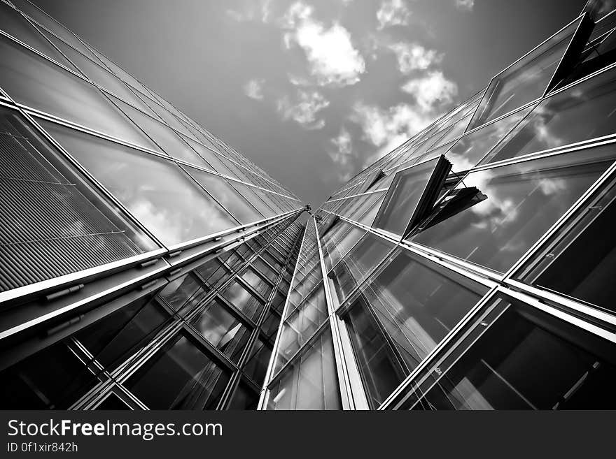 Greyscale Photo of Window Panel