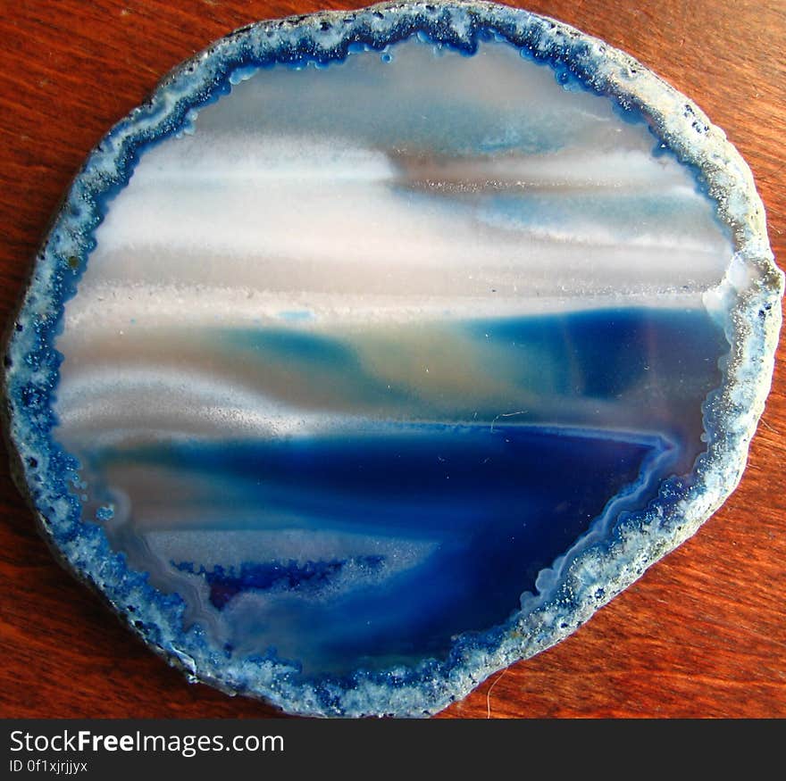 blue-dyed mineral slice 2