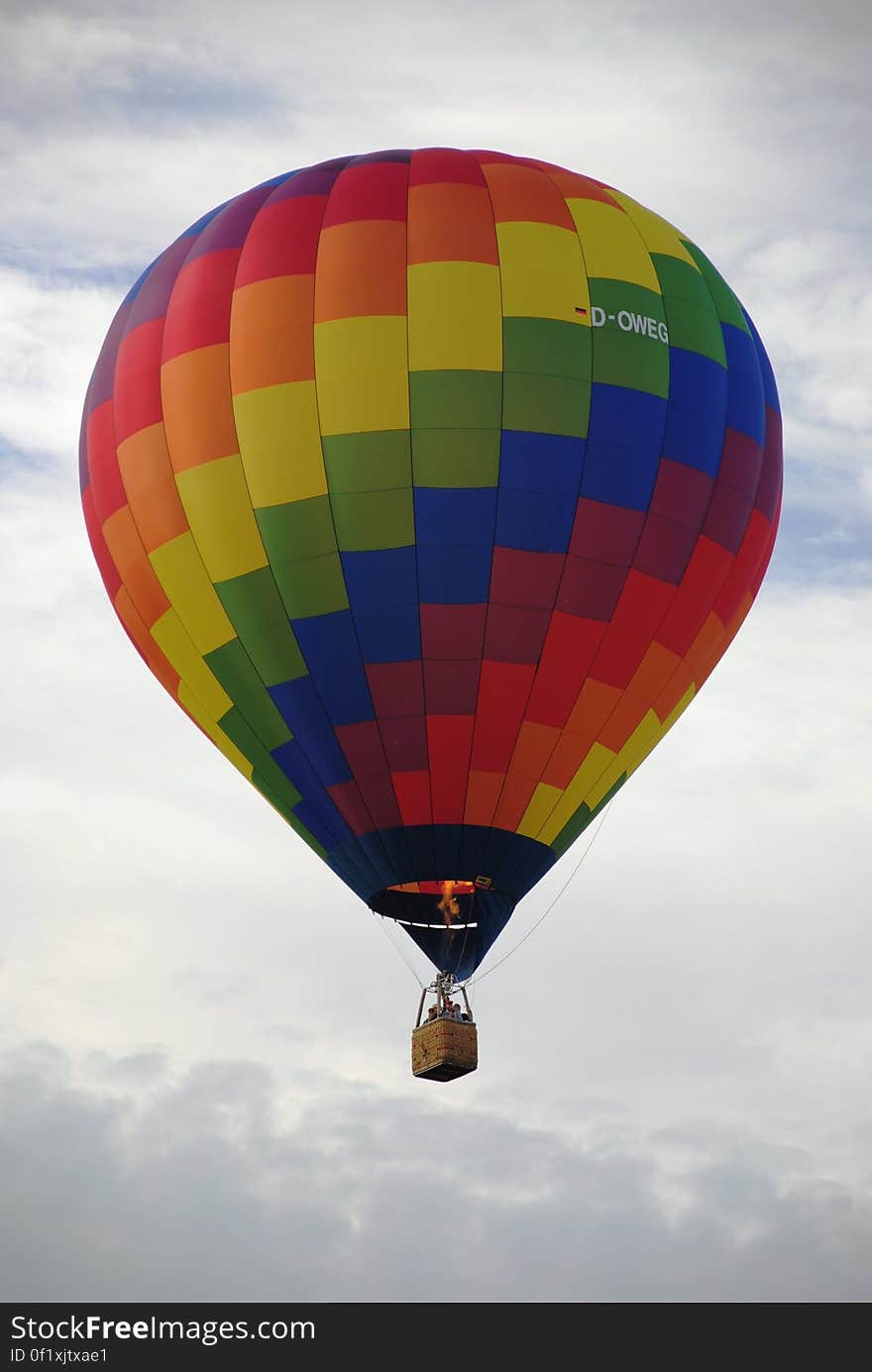 Multi Colored Hot Air Balloon&#x27;s Grown Shot during Daytime