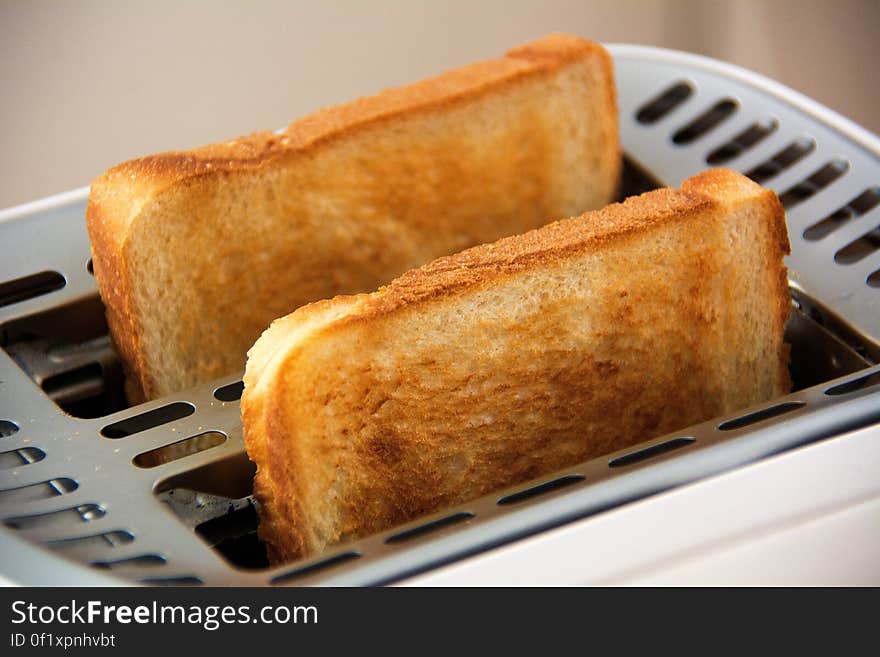 Toasted Bread on Bread Toaster