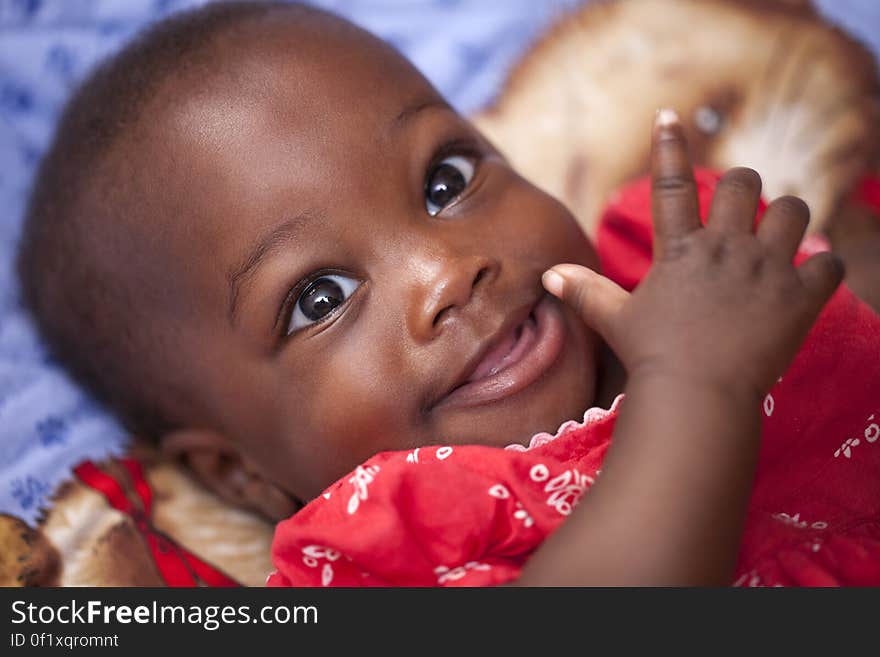 Baby Wearing Red Dress