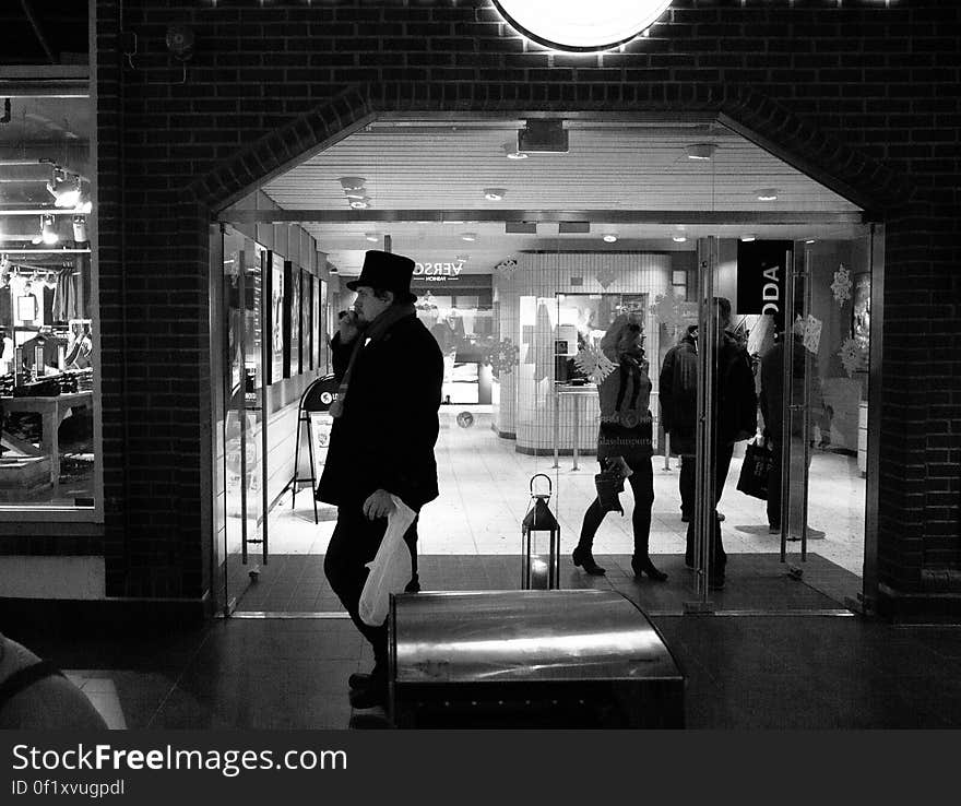 Man with top hat. Bodø, Norway