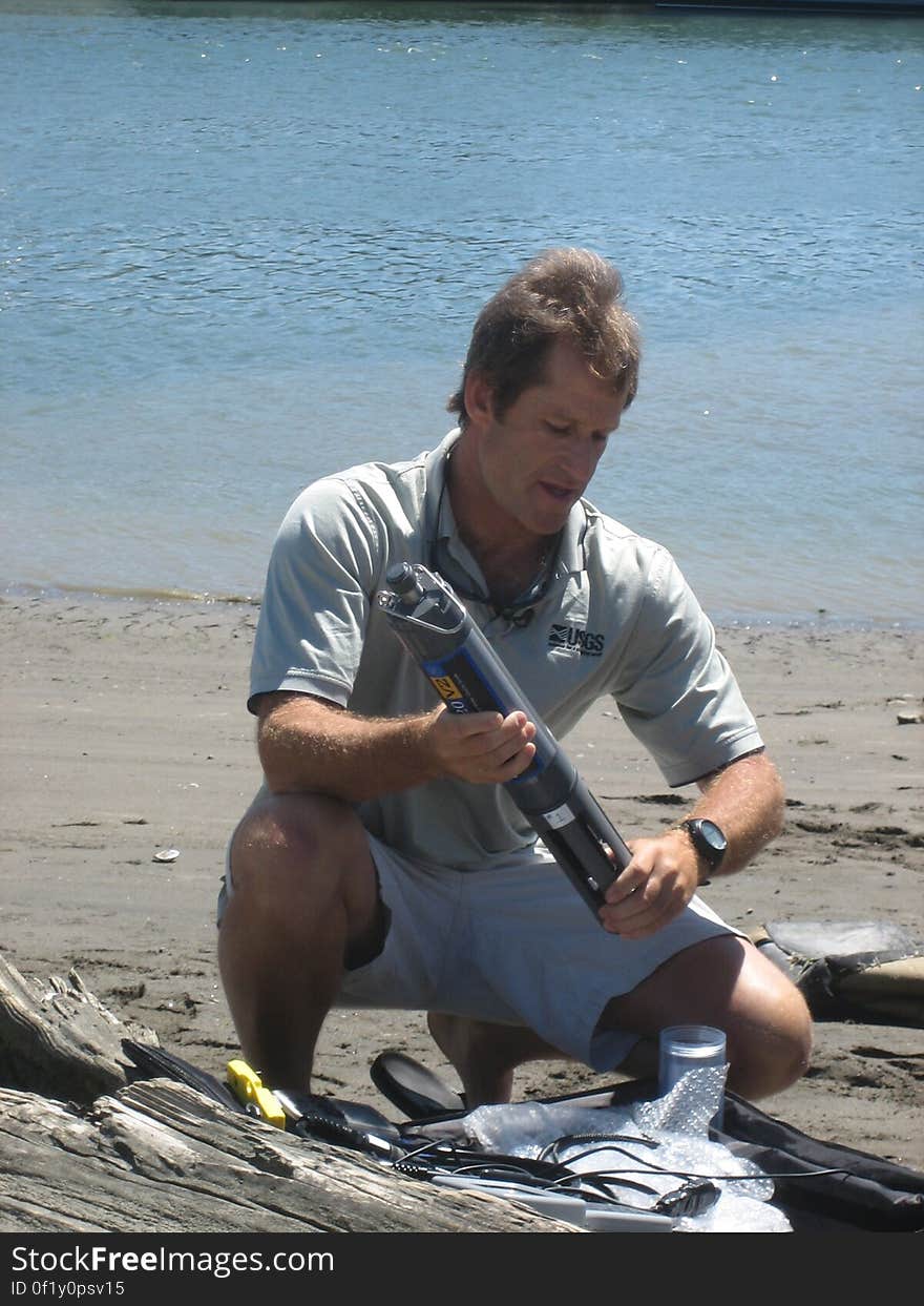 Description: USGS scientist Eric Grossman interviewed by KOMO-TV &#x28;ABC,Seattle&#x29; at the Swinomish Tribal Community Center. Location: La Conner, WA, USA Date Taken: 7/21/2008 Photographer: John Clemens, U.S. Geological Survey Source: This image is part of the USGS and Coast Salish partnership to measure water quality in Pugent Sound and the Straight of Georgia. &#x28;usgs.gov/coastsalish&#x29;. Description: USGS scientist Eric Grossman interviewed by KOMO-TV &#x28;ABC,Seattle&#x29; at the Swinomish Tribal Community Center. Location: La Conner, WA, USA Date Taken: 7/21/2008 Photographer: John Clemens, U.S. Geological Survey Source: This image is part of the USGS and Coast Salish partnership to measure water quality in Pugent Sound and the Straight of Georgia. &#x28;usgs.gov/coastsalish&#x29;