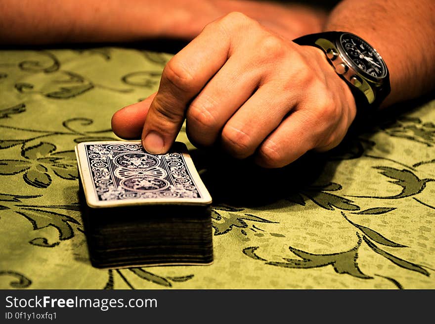 Person Holding Playing Cards