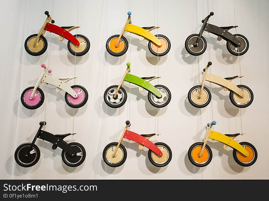 Yellow and Orange Bicycle Wooden Toy