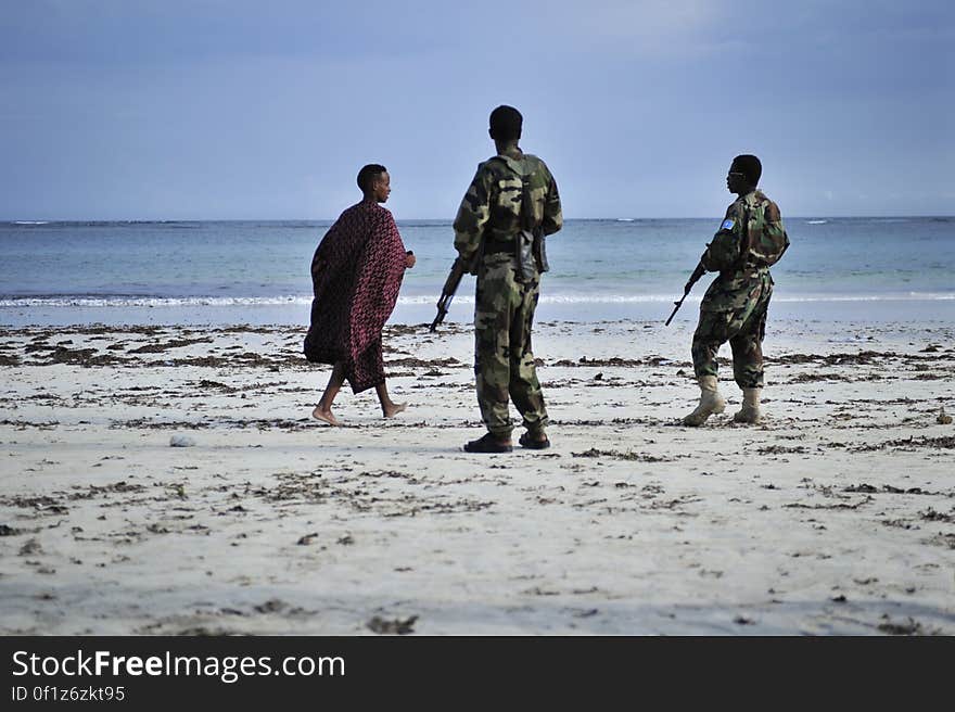 Children play soccer on Lido beach in Mogadishu. After more than two decades of civil war, life in Somalia&#x27;s capital is finally returning to some semblance of normality. AU-UN IST PHOTO / TOBIN JONES. Children play soccer on Lido beach in Mogadishu. After more than two decades of civil war, life in Somalia&#x27;s capital is finally returning to some semblance of normality. AU-UN IST PHOTO / TOBIN JONES.