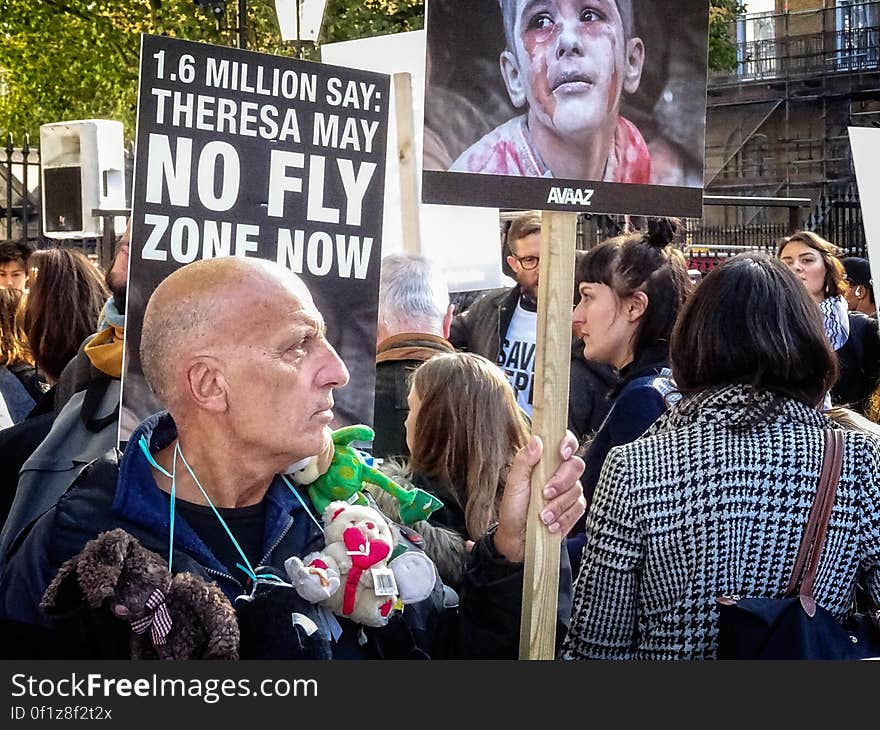 Photos taken at the rally for Aleppo on Saturday 22nd October 2016. Photos taken at the rally for Aleppo on Saturday 22nd October 2016.