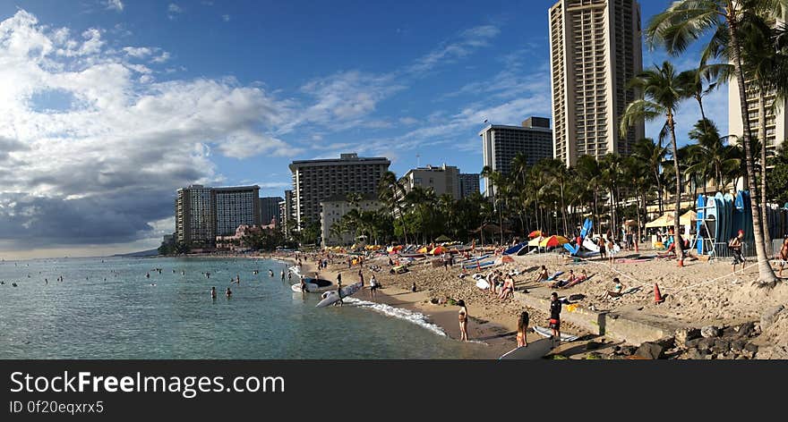 Waikiki is most famous for its beaches and every room is just two or three blocks away from the sea. With Leahi &#x28;Diamond Head&#x29; as your backdrop, the calm waters of Waikiki are perfect for a surfing lesson. In fact, legendary Hawaiian waterman Duke Kahanamoku grew up surfing the waves of Waikiki. This Olympic gold medallist in swimming actually taught visitors how to surf at the turn of the century and was later known as “The father of modern surfing”. Today, the Waikiki Beach Boys perpetuate Duke’s legacy by teaching visitors how to surf and canoe and the Duke Kahanamoku Statue has become an iconic symbol of Waikiki. Waikiki is most famous for its beaches and every room is just two or three blocks away from the sea. With Leahi &#x28;Diamond Head&#x29; as your backdrop, the calm waters of Waikiki are perfect for a surfing lesson. In fact, legendary Hawaiian waterman Duke Kahanamoku grew up surfing the waves of Waikiki. This Olympic gold medallist in swimming actually taught visitors how to surf at the turn of the century and was later known as “The father of modern surfing”. Today, the Waikiki Beach Boys perpetuate Duke’s legacy by teaching visitors how to surf and canoe and the Duke Kahanamoku Statue has become an iconic symbol of Waikiki.