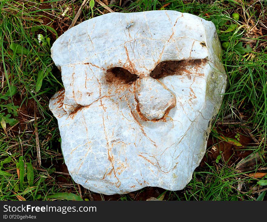 This rock looked so much like a face!. This rock looked so much like a face!