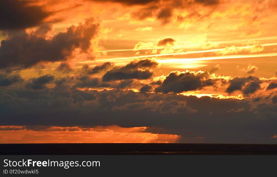 Incredible Sunset behind the Clouds