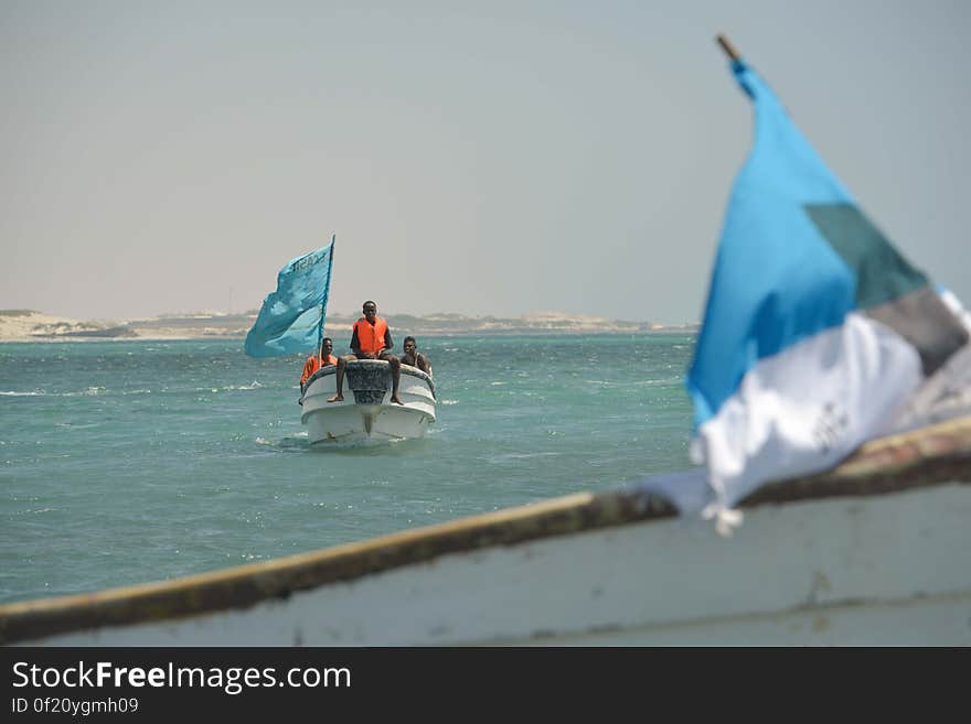 The Lido beach lifeguards patrol the water for swimmers in distress in one of their boats in Mogadishu, Somalia, on January 31. The Mogadishu lifeguards, consisting entirely of a volunteer force of fisherman, began patrolling Lido beach in September 2013 after a spate of drownings. Mogadishu&#x27;s beaches have become a popular destination for the city&#x27;s residents since al Shabab withdrew the majority of its militants from the city in 2011. AU UN IST PHOTO / Tobin Jones. The Lido beach lifeguards patrol the water for swimmers in distress in one of their boats in Mogadishu, Somalia, on January 31. The Mogadishu lifeguards, consisting entirely of a volunteer force of fisherman, began patrolling Lido beach in September 2013 after a spate of drownings. Mogadishu&#x27;s beaches have become a popular destination for the city&#x27;s residents since al Shabab withdrew the majority of its militants from the city in 2011. AU UN IST PHOTO / Tobin Jones