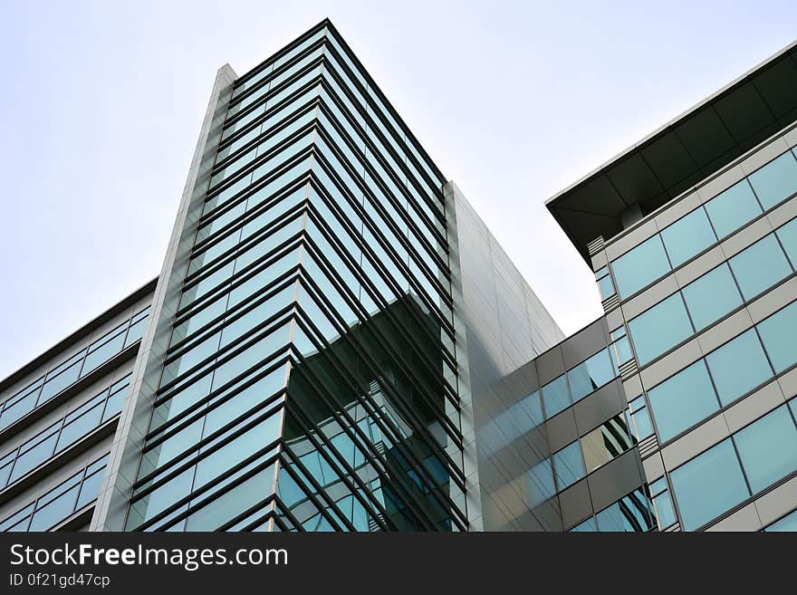 Blue and Black Glass Building Exterior