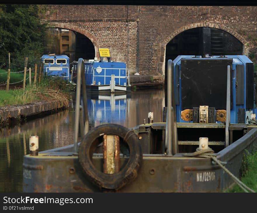 Trent & Mersey Canal in Sandbach, Cheshire, UK.