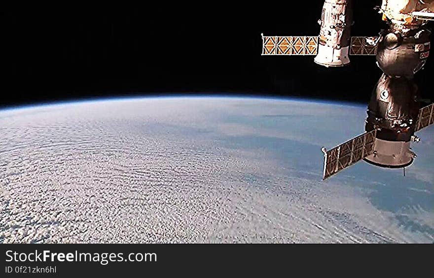 The International Space Station, ISS, in the orbit around the Earth.