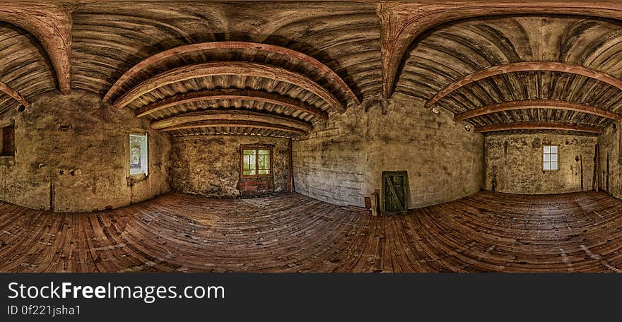 Interior View of Wooden House