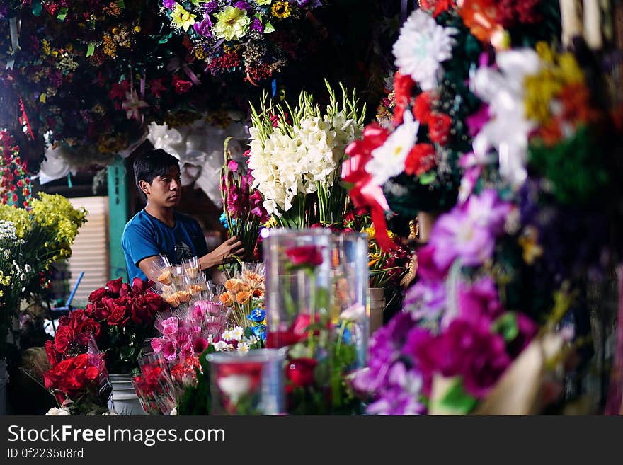 Surrounded by flowers