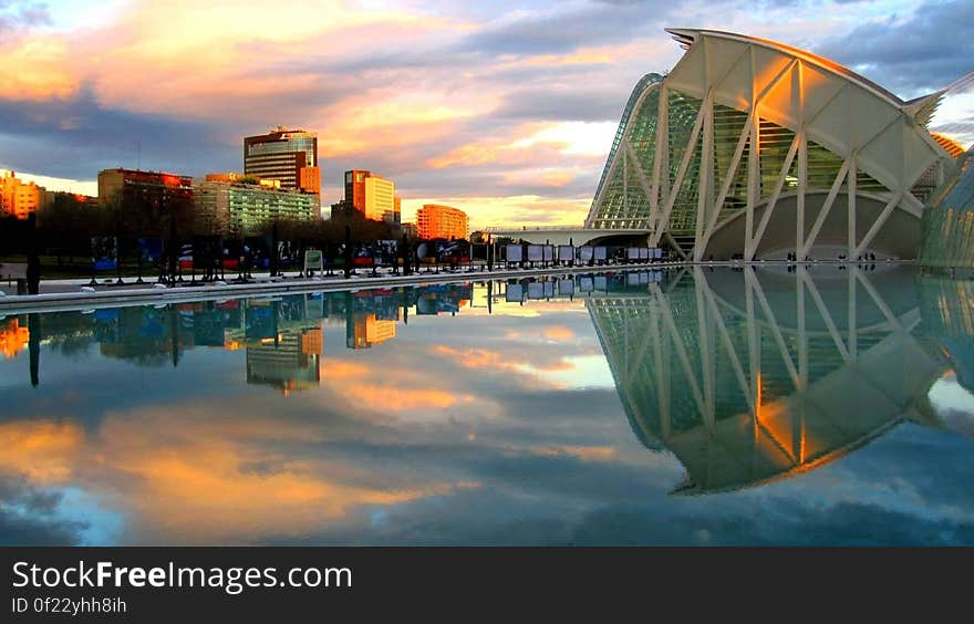 Reflection of City in Water