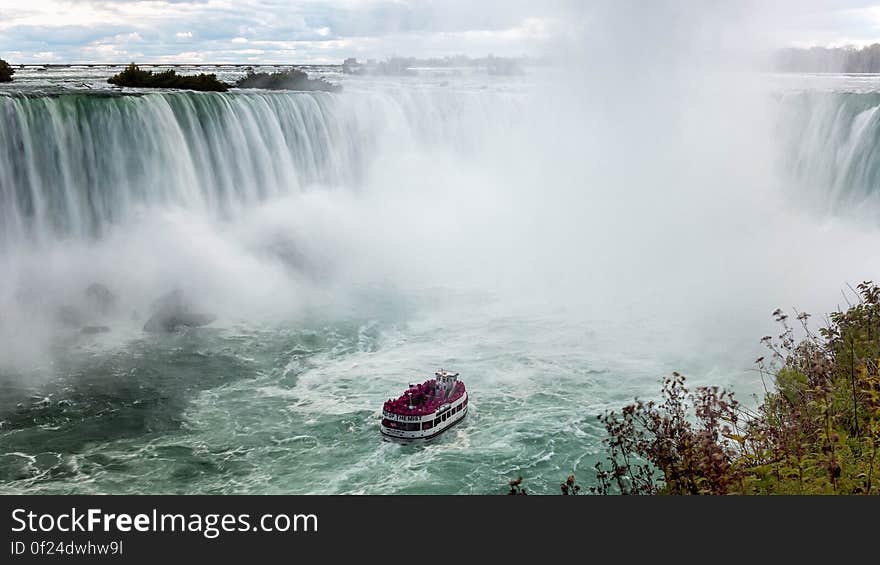 You can ride the Maid of the Mist to the base of the falls but you&#x27;re going to get wet. Taken during the Scott Kelby 2014 World Wide Photo Walk. You can ride the Maid of the Mist to the base of the falls but you&#x27;re going to get wet. Taken during the Scott Kelby 2014 World Wide Photo Walk.