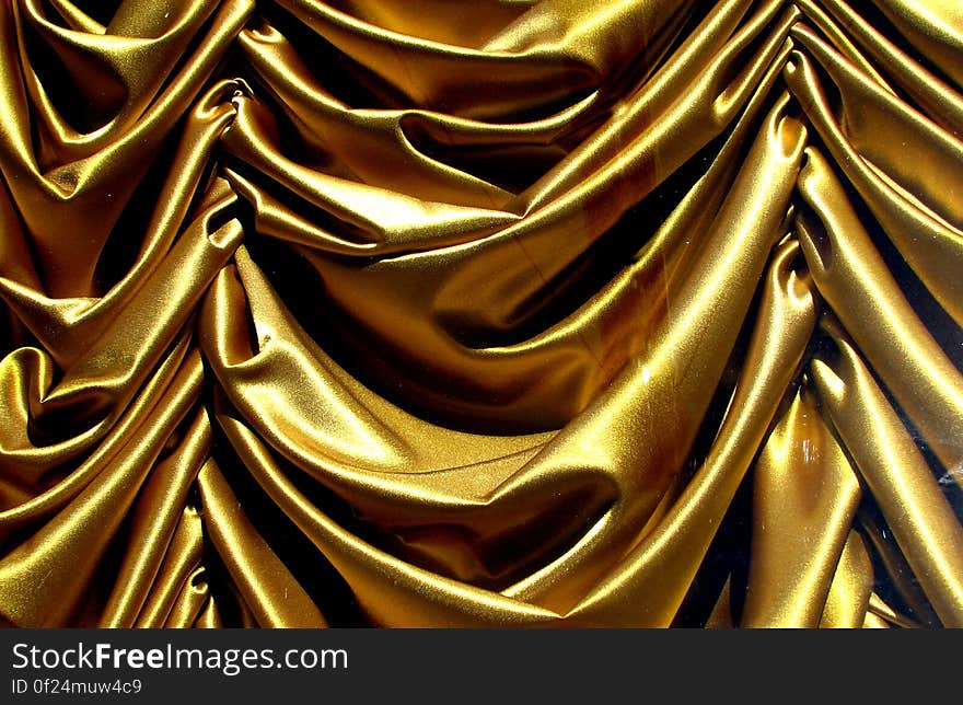 gold swag curtain