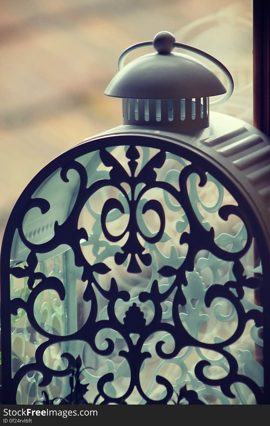 A close up of a decorative lantern.