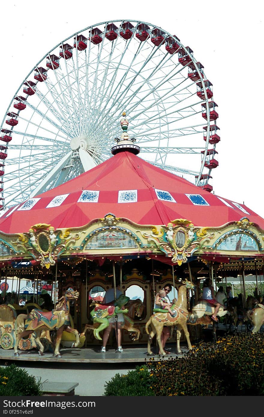 carousel and ferris wheel