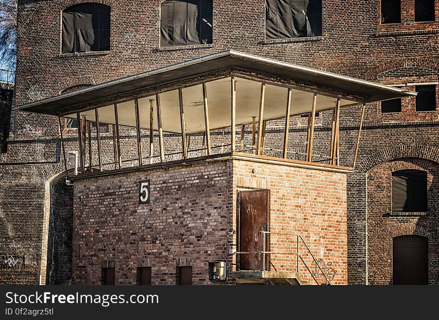 An old building made of red bricks. An old building made of red bricks.