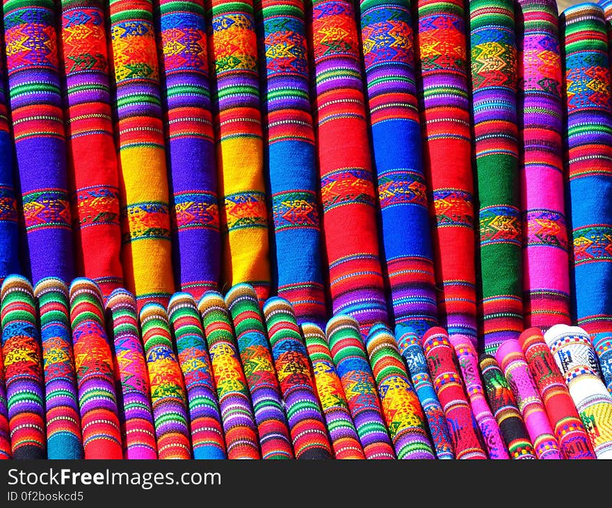 Red Blue and Yellow Textile