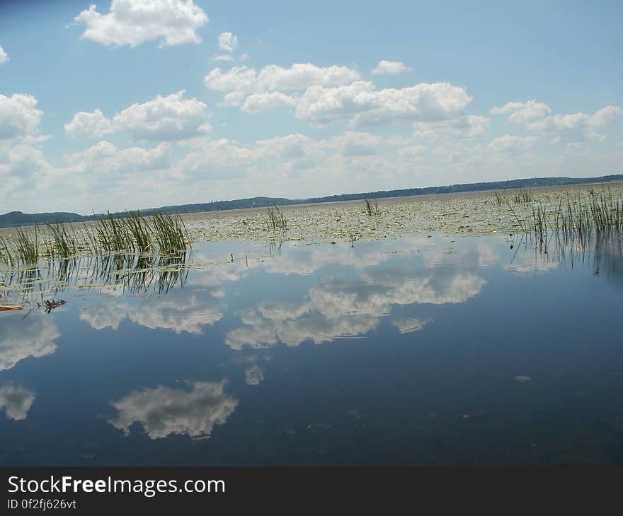 Floating Clouds  in the Blue Sky