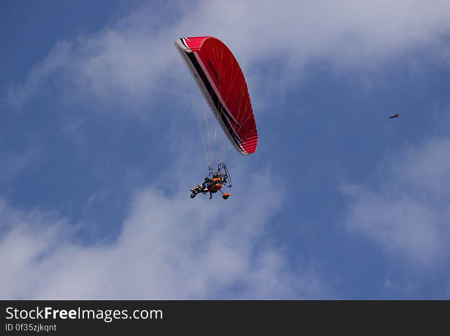 Red and Black Parachute