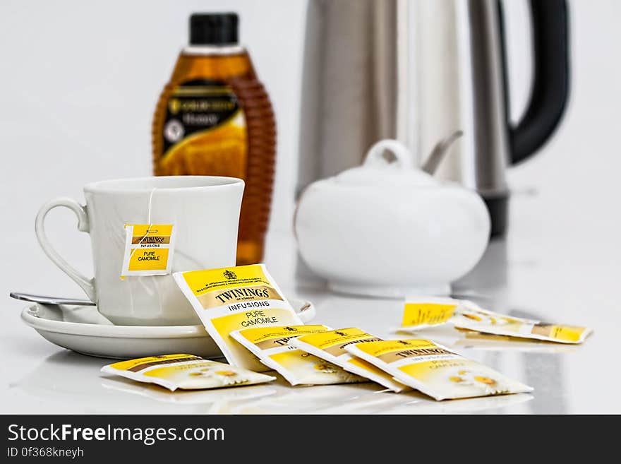 White Ceramic Mug With Tea Bag