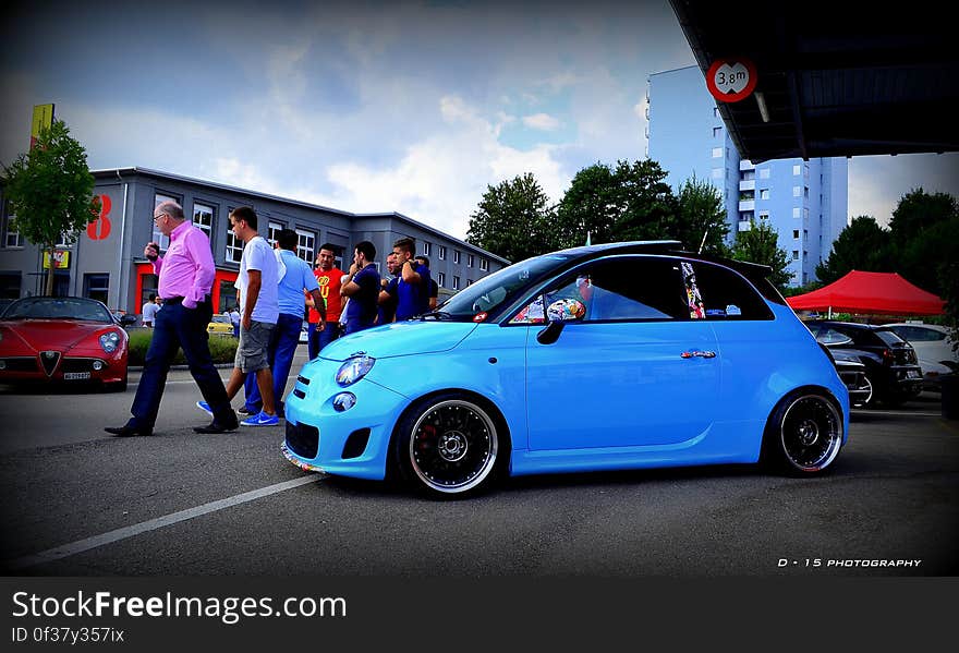 fiat 500 baby blue