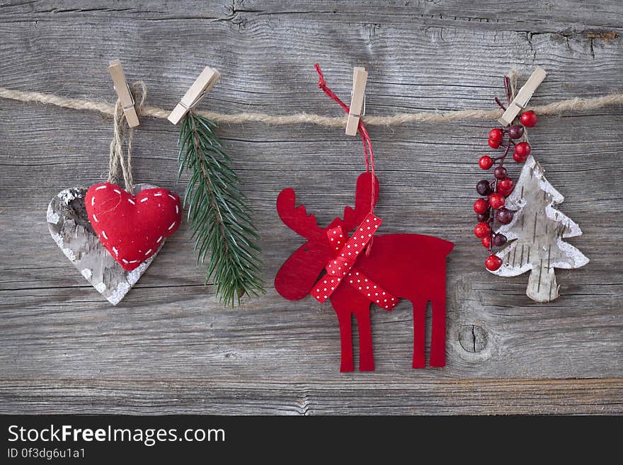 Close-up of Christmas Decorations Hanging