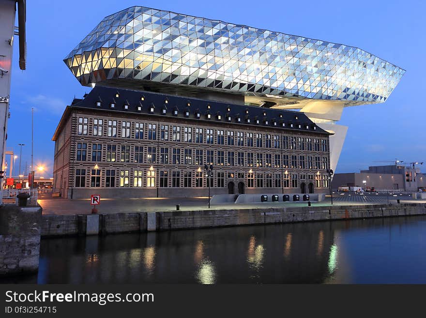 Havenhuis or Port house on the river bank in Antwerp, Belgium. Havenhuis or Port house on the river bank in Antwerp, Belgium.