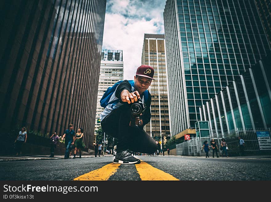 Portrait of Man on City Street