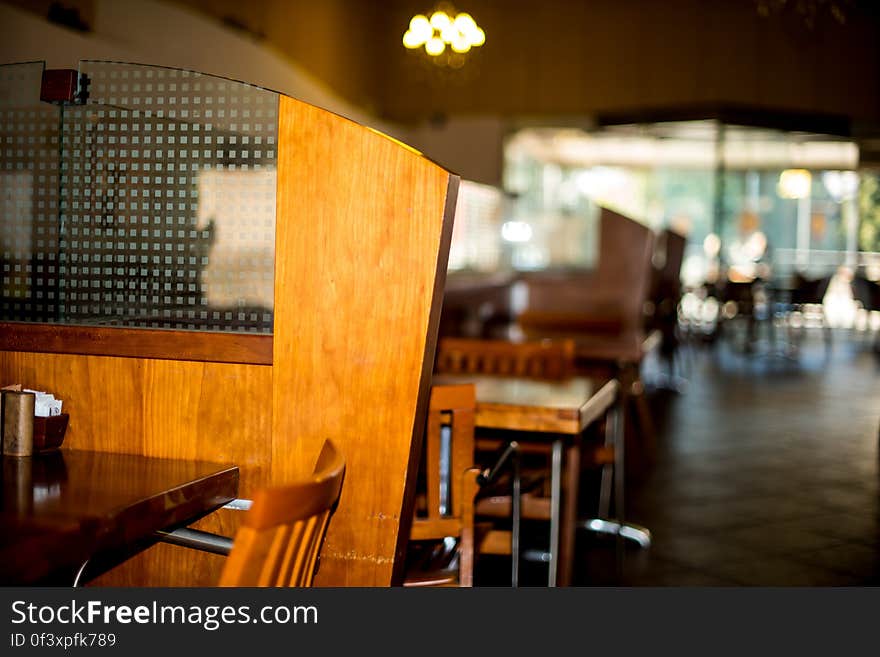 A view inside an empty diner.