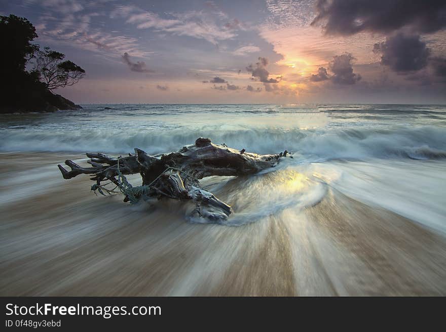 Scenic View of Sea Against Dramatic Sky