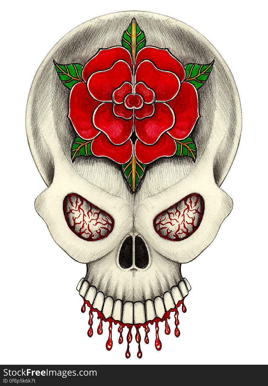 Art Skull Tattoo