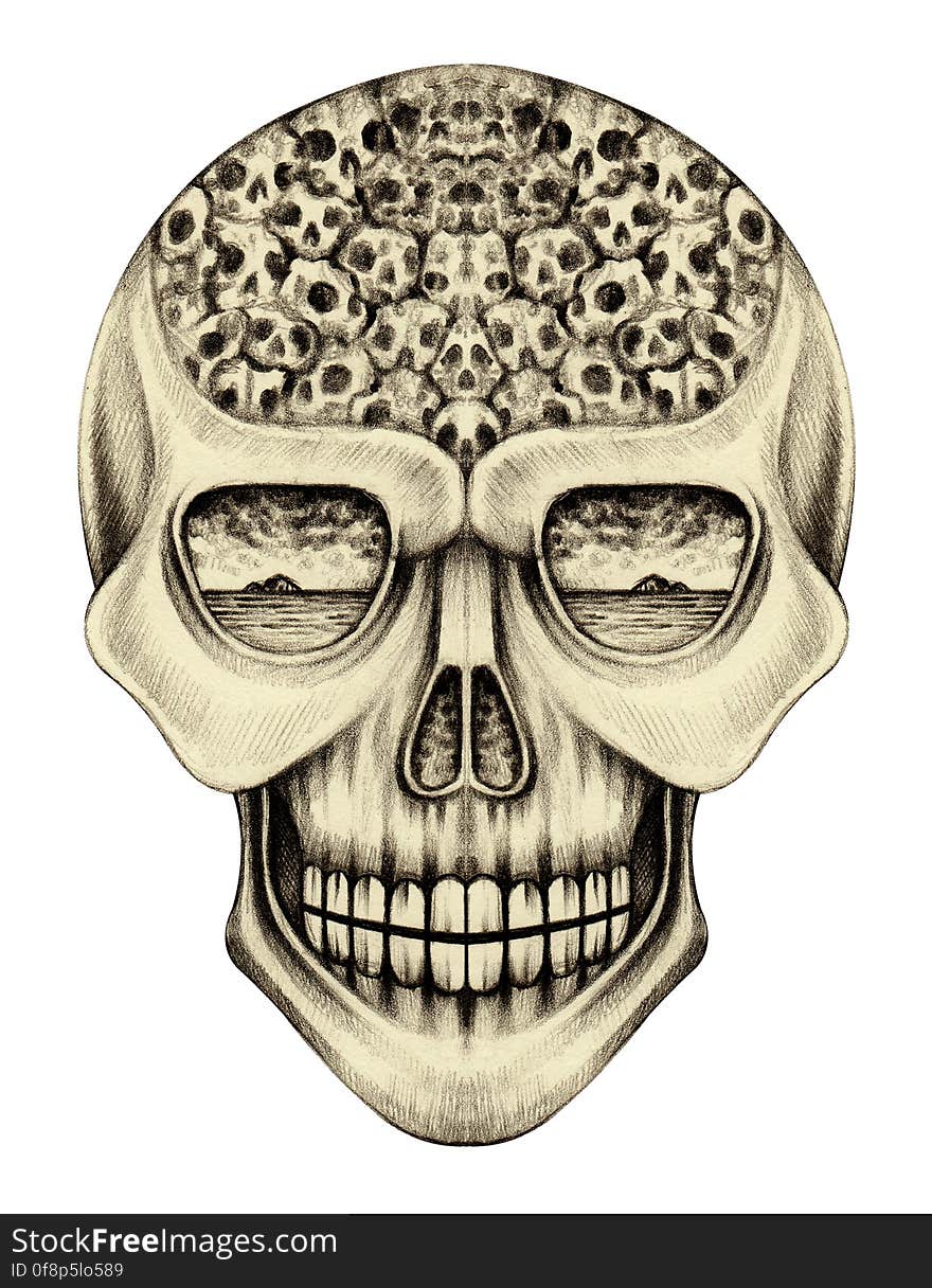 Art skull surreal.