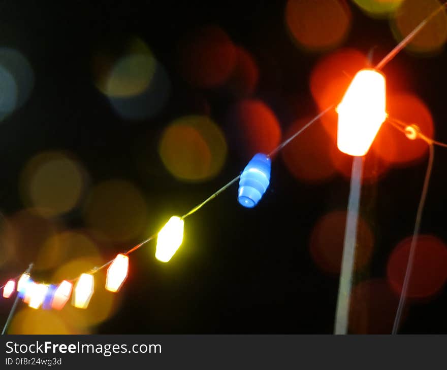 Christmas lights from 2014/15 at Mousehole, Cornwall.